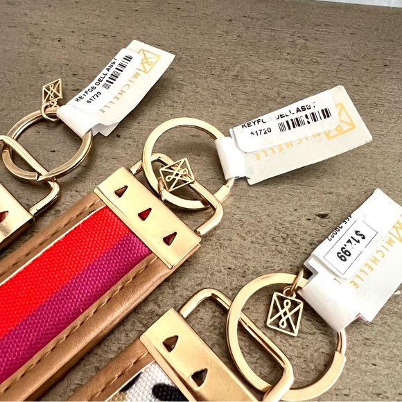 Canvas Key Ring Holders Wristlets NWT!  Perfect for Christmas gifting! - Picture 2 of 3